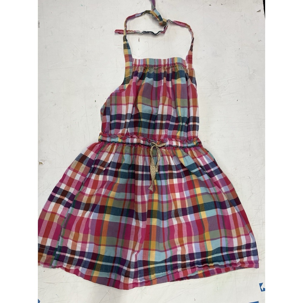 Crewcuts Girls Sundress Colorful Plaid Preppy Madras Dress Size 10